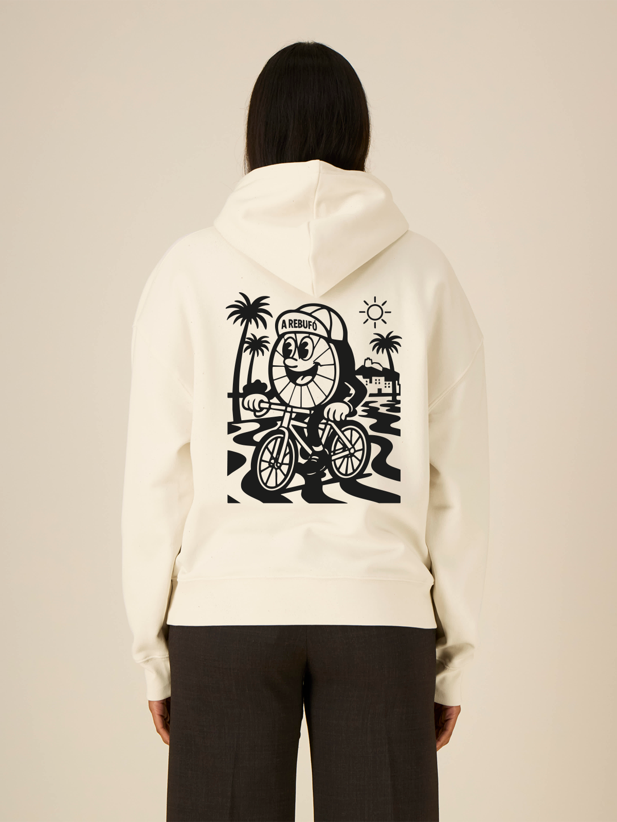 A Rebufo. Sudadera unisex oversize