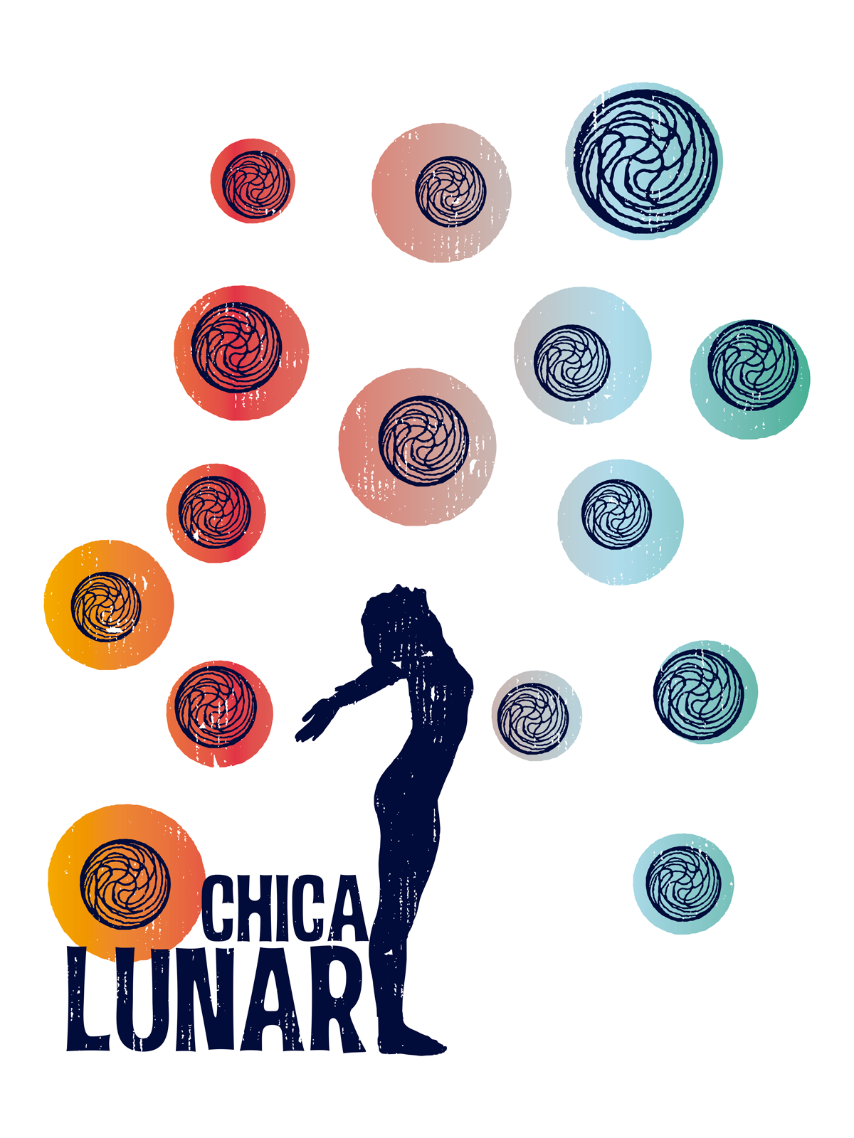 Camiseta Chica lunar