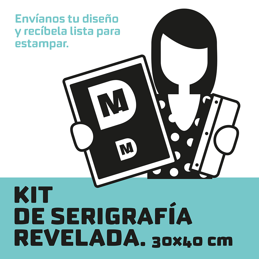 Kit de serigrafía revelada. 30x40 cm