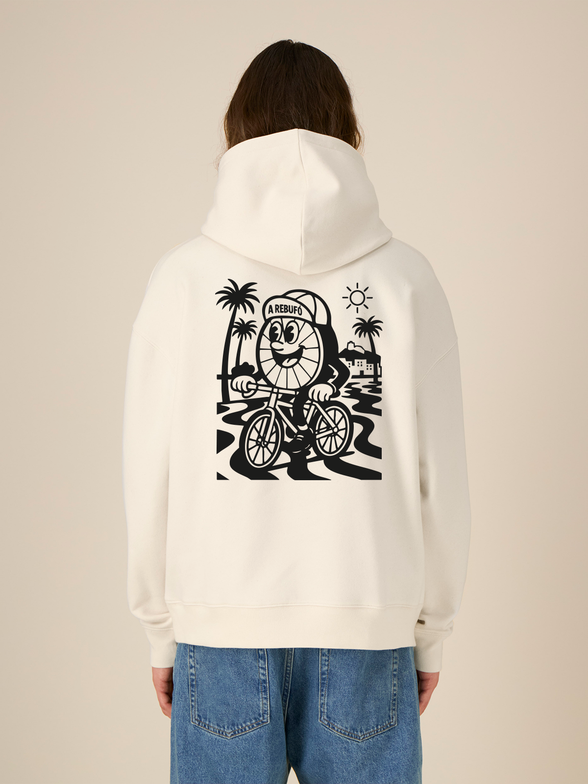 A Rebufo. Sudadera unisex oversize