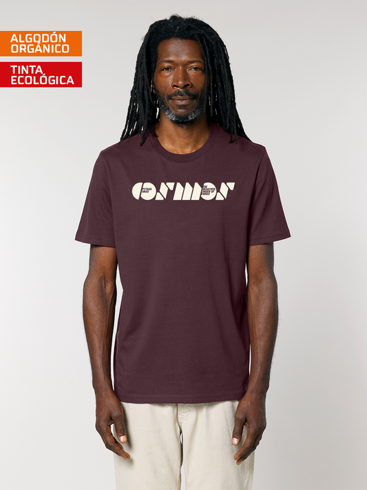 Camiseta Cosmos Pitágoras filosofía clásica algodón orgánico serigrafía sostenible
