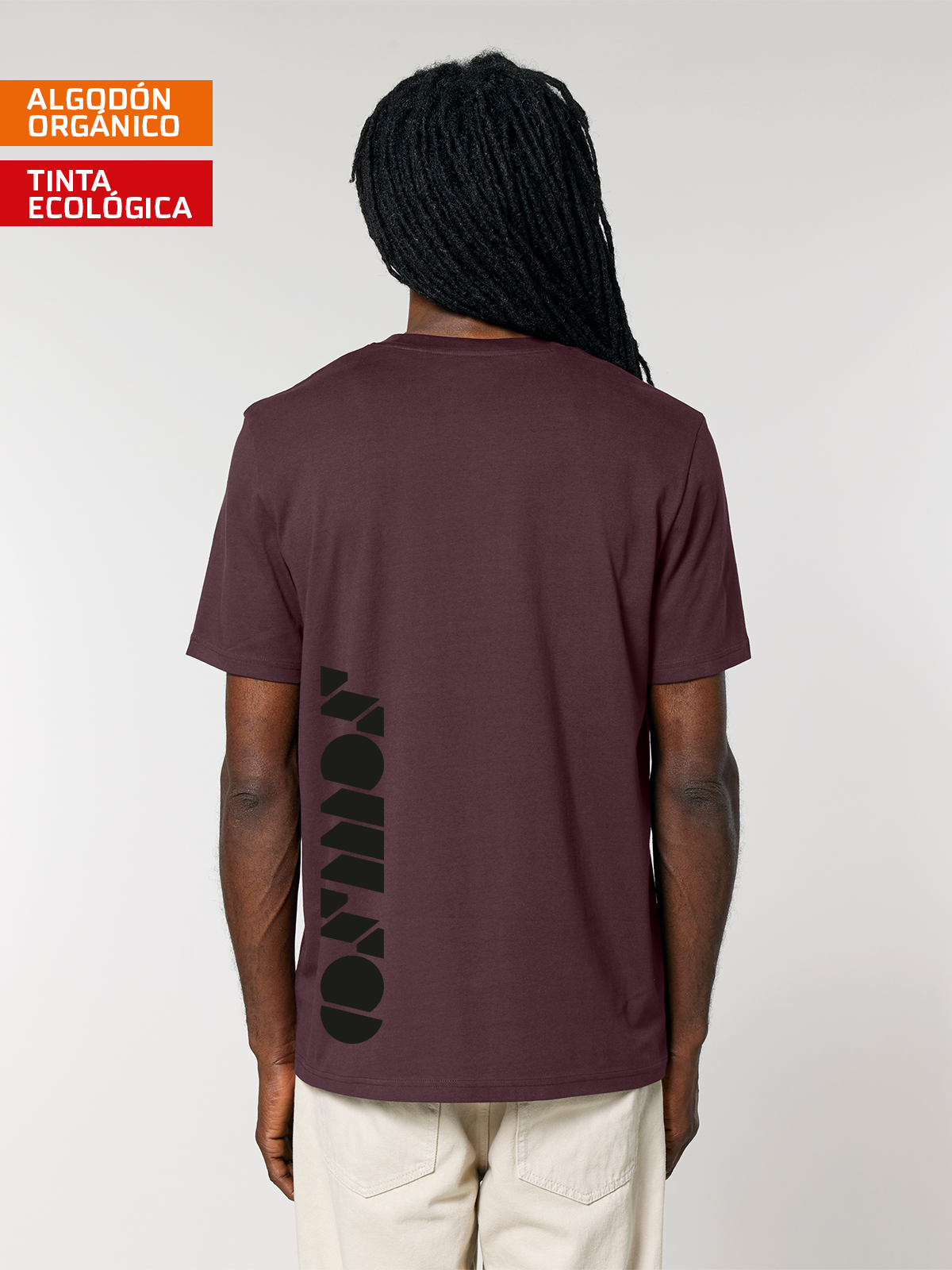 Camiseta Cosmos Pitágoras filosofía clásica algodón orgánico serigrafía sostenible