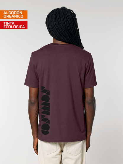 Camiseta Cosmos Pitágoras filosofía clásica algodón orgánico serigrafía sostenible