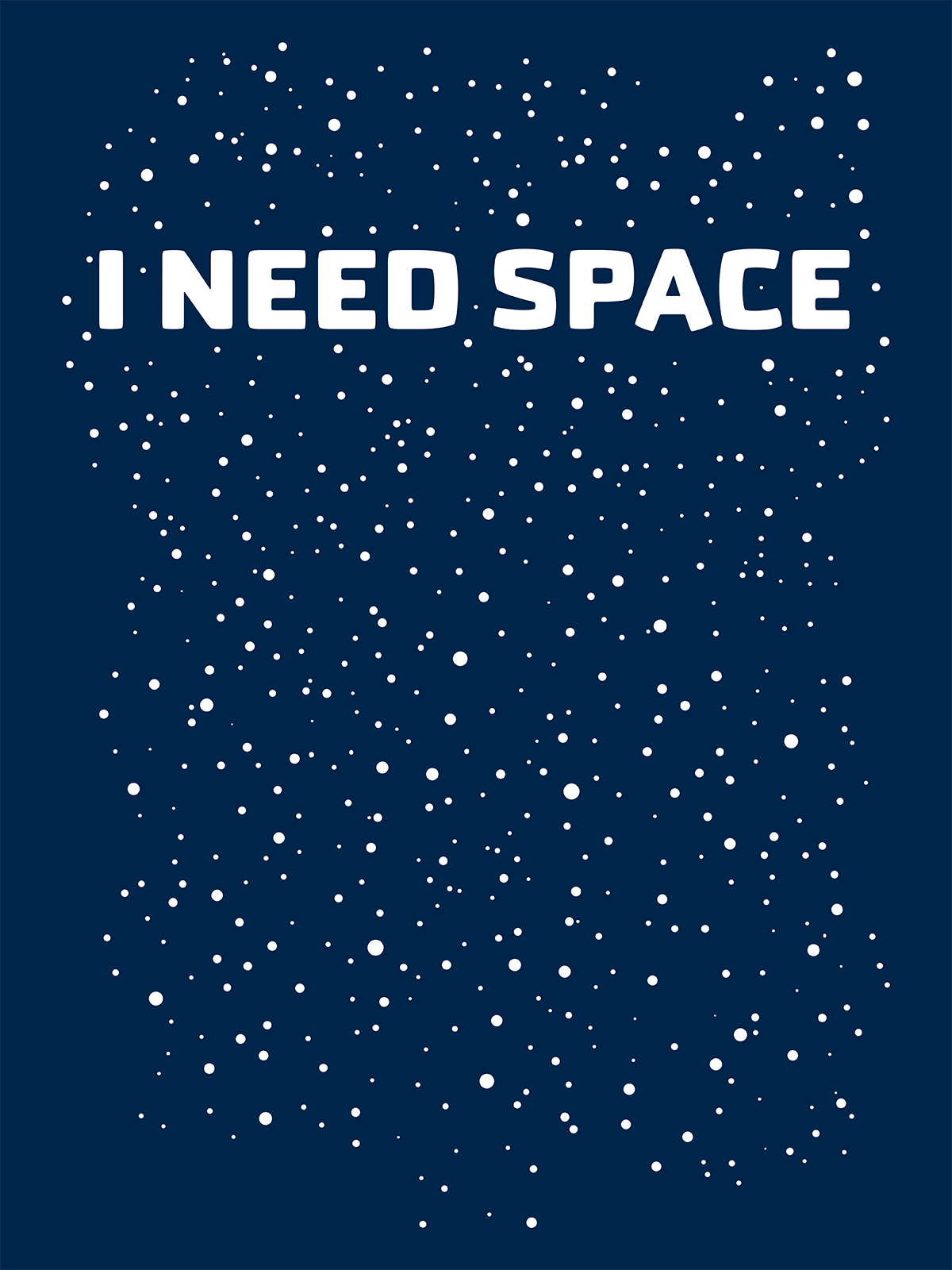 Camiseta I need Space frase doble sentido algodón orgánico serigrafía sostenible