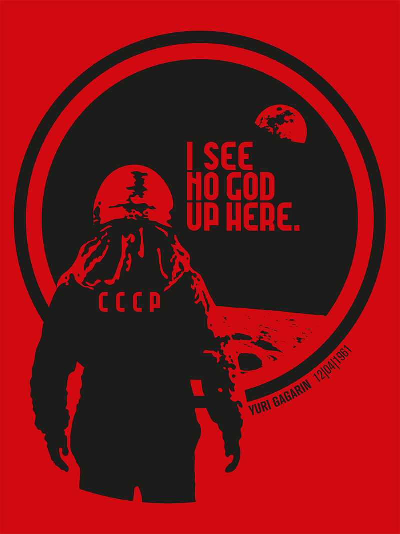 I see no God up here