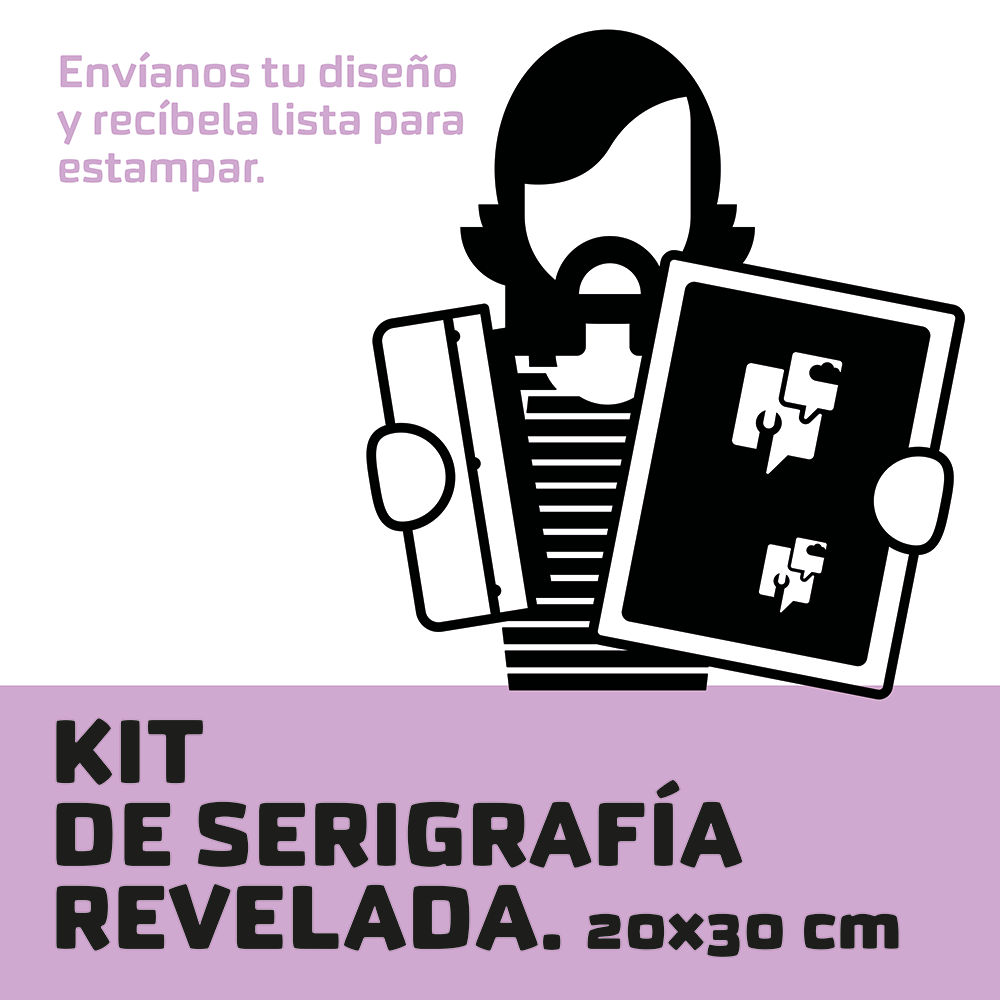 Kit de serigrafía revelada. 20x30 cm