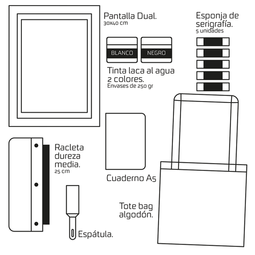 Kit de serigrafía revelada 30x40