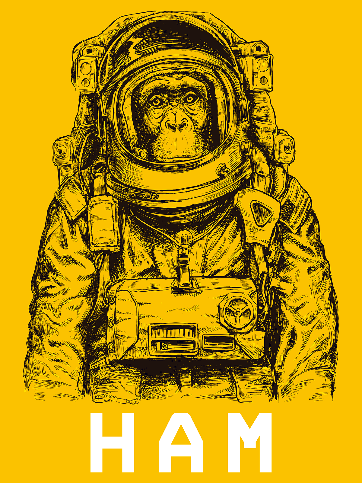 Camiseta Ham the Chimp